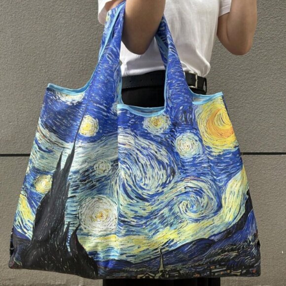 Van Gogh Starry Night Reusable Shopping Tote NWT - Picture 1 of 3